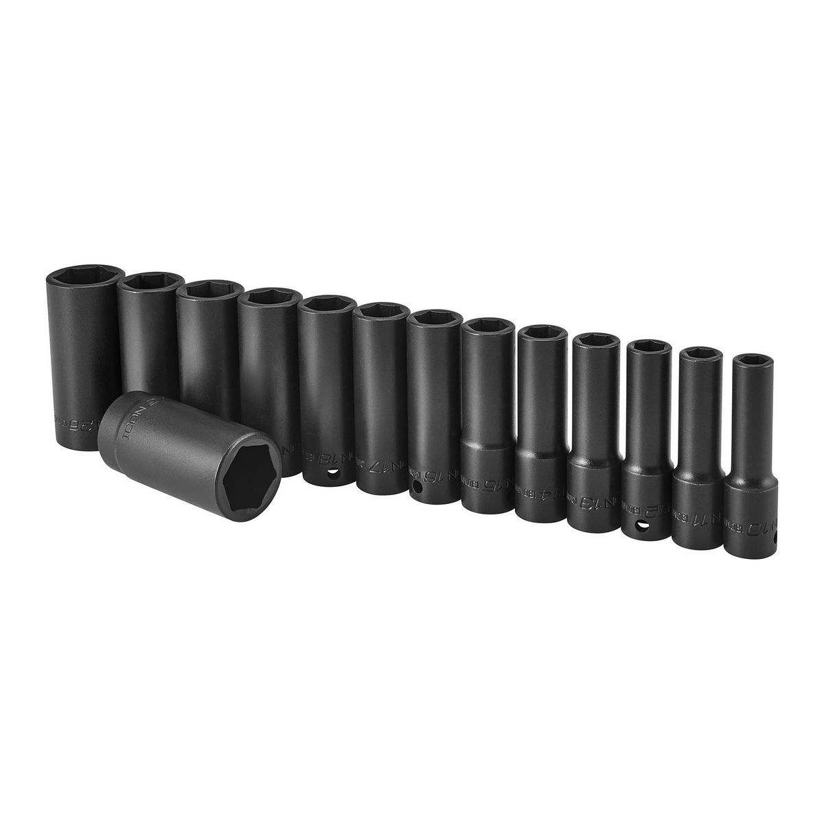 1/2 in. Drive Metric Deep Impact Socket Set, 14-Piece A55600