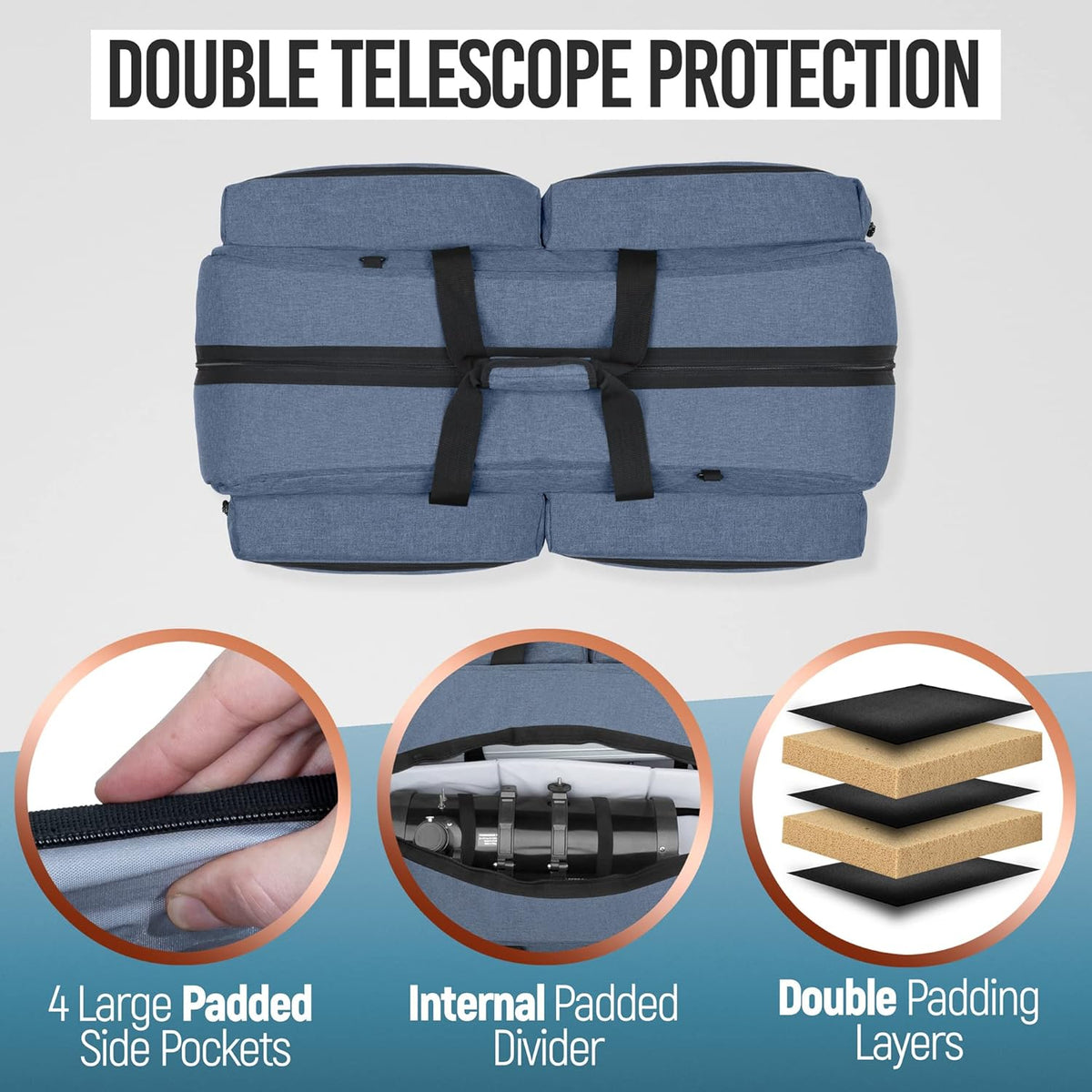 Extra Large Telescope and Tripod Case/Bag - 40” X 12.3” X 12.3” Y647135