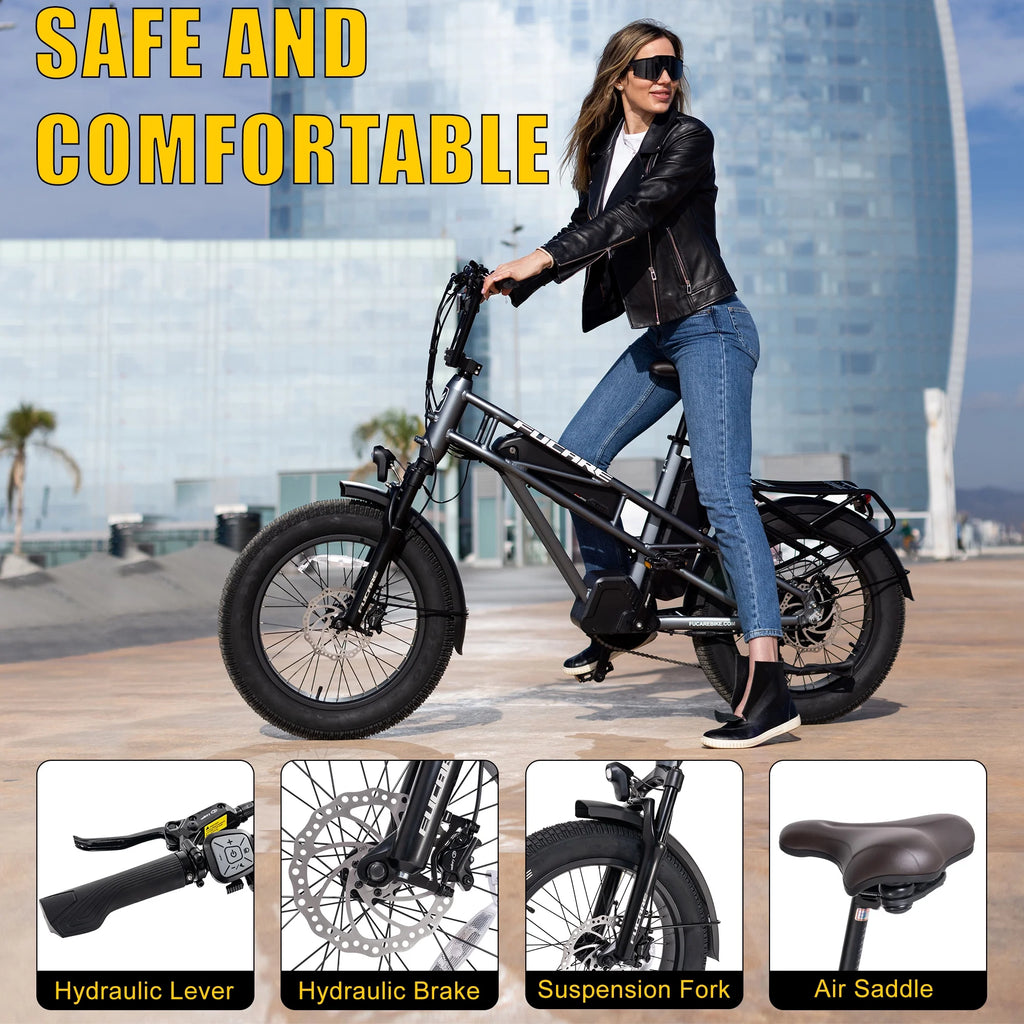 Electric Bike 20x4.0 Fat Tire 48V 30Ah Battery I730814