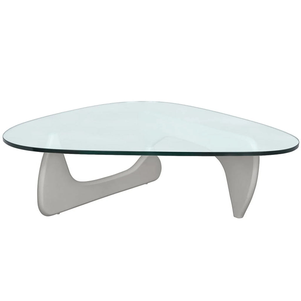 Modern Triangle Wooden Glass Top Coffee Table G148975