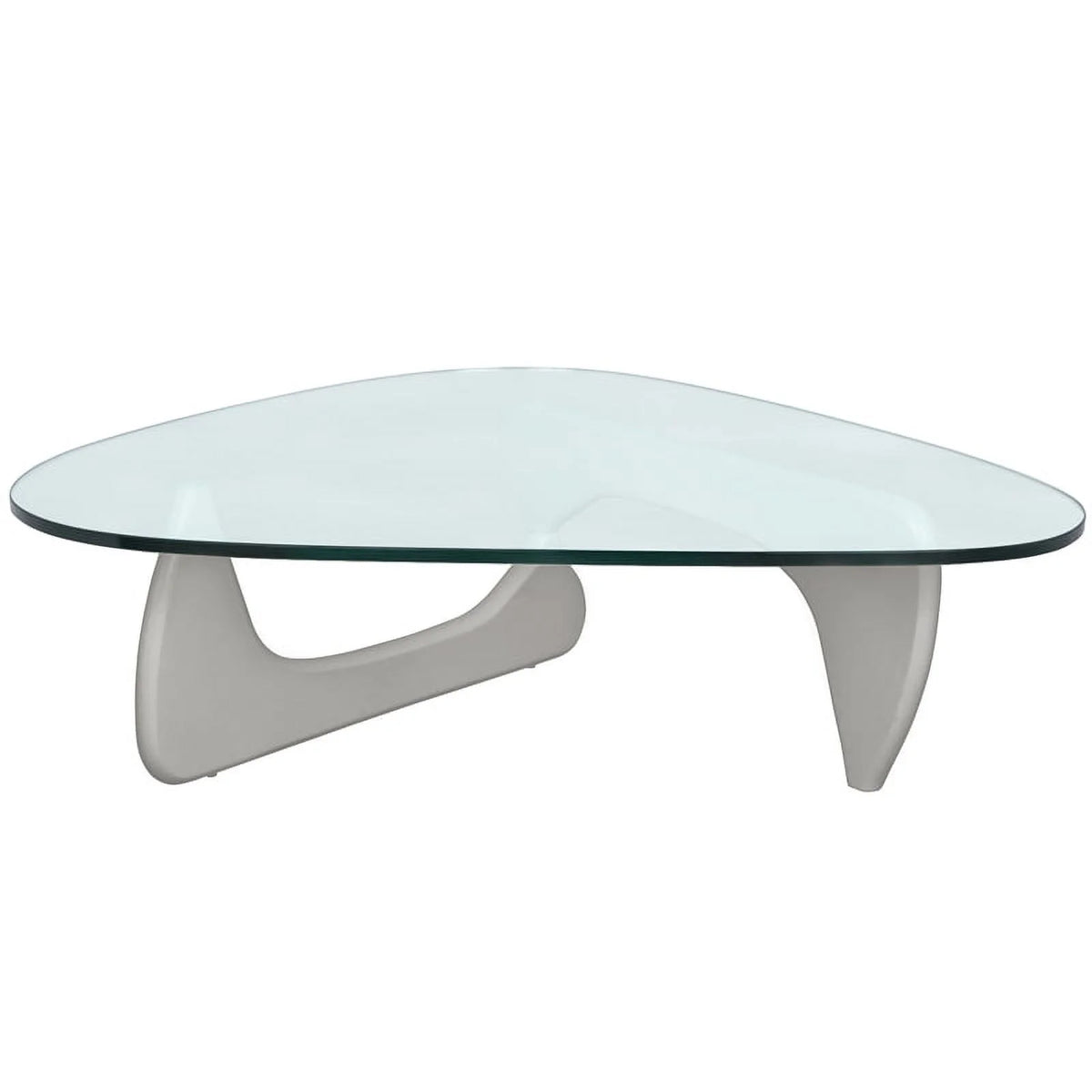 Modern Triangle Wooden Glass Top Coffee Table G148975
