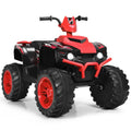 Red 12V Kids ATV Quad Ride on Car with LED Lights Music USB Y652