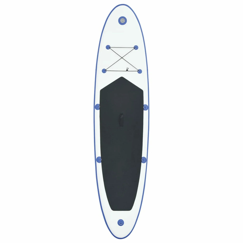 Blue and White Inflatable Paddle Board Set W8155