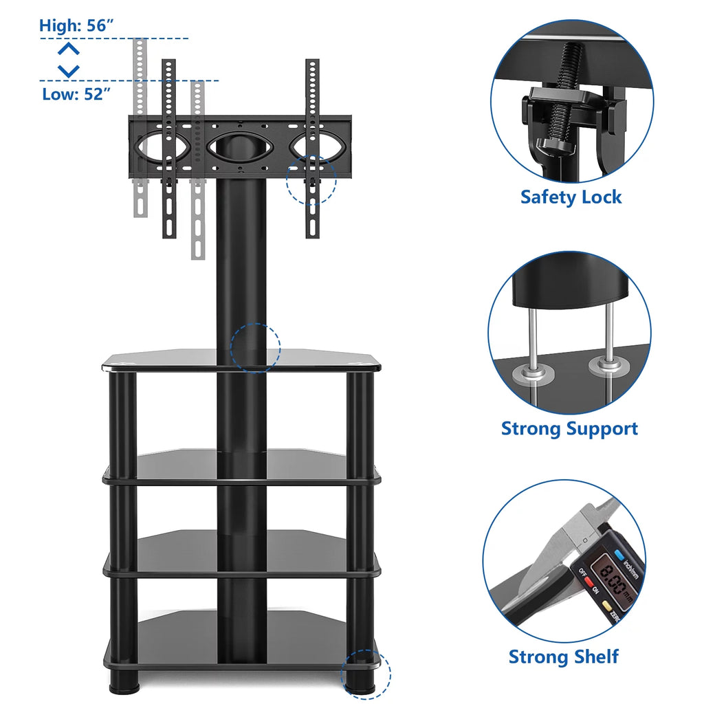 Corner TV Stand up to 70 inch with Swivel Mount Q6527