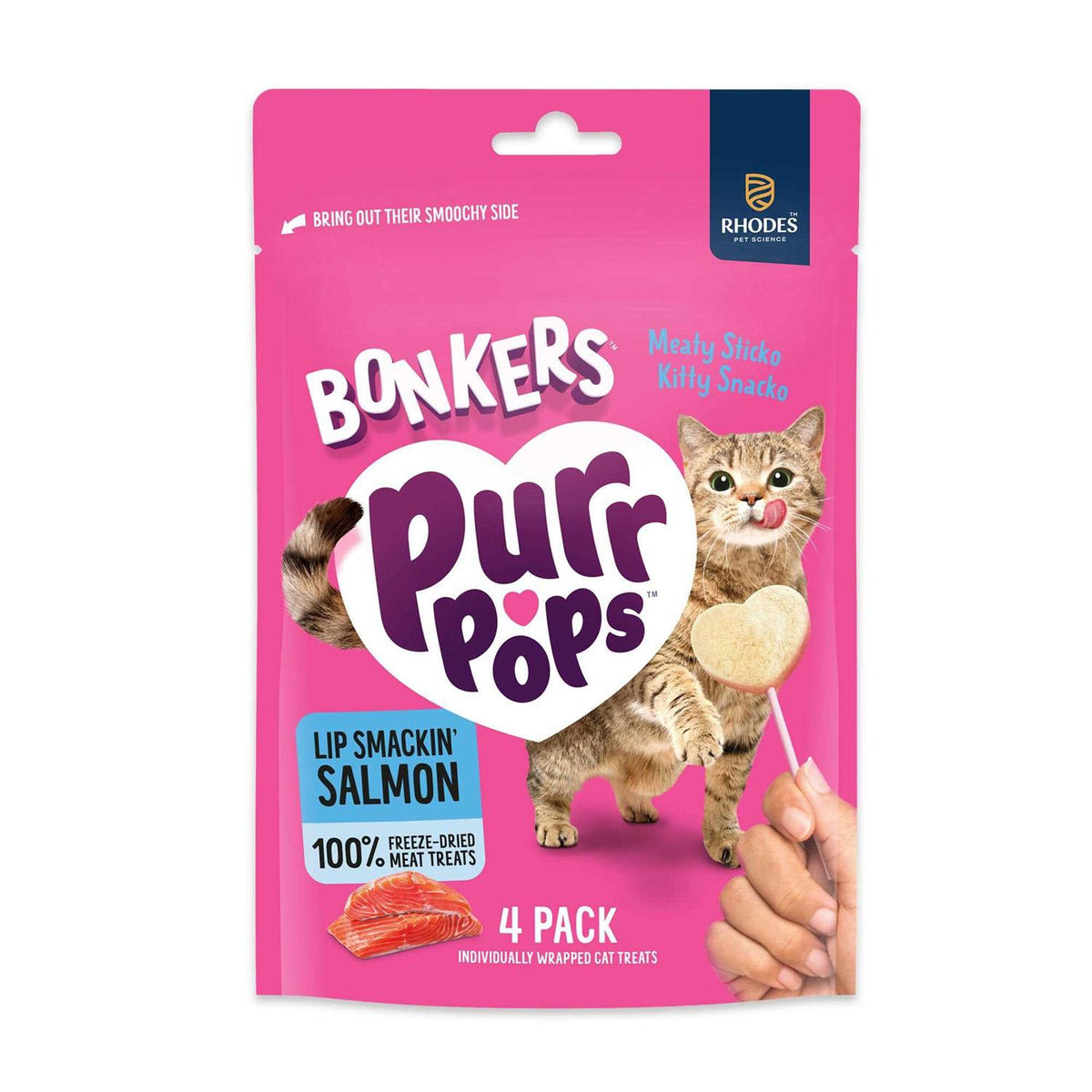 Salmon Flavor Cat Treats Lollipop W7271