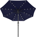 7.5ft Khaki Patio Umbrella with 32 Solar LED Lights O72934