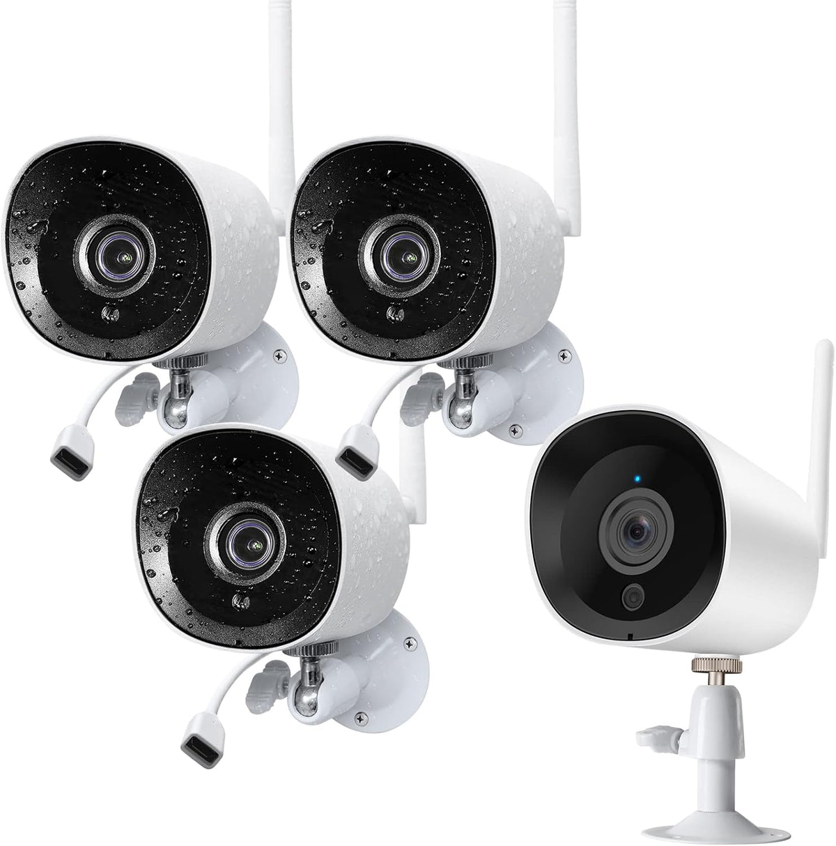 2 Pack 2MP Wireless IP Camera with Night Vision, Motion Detection, IP66 Waterproof N6101