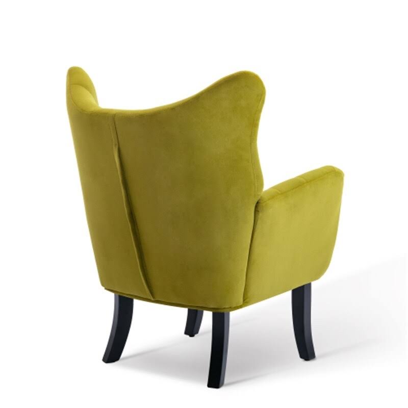 Velvet Accent Chair Armchair with Wooden Legs C25238