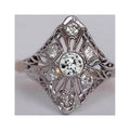 1 CT Antique Style Round Bezel Set Old Mine Cut Diamond Ring E1291