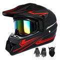 Kids Motocross Helmet with Goggles Gloves Mask C812