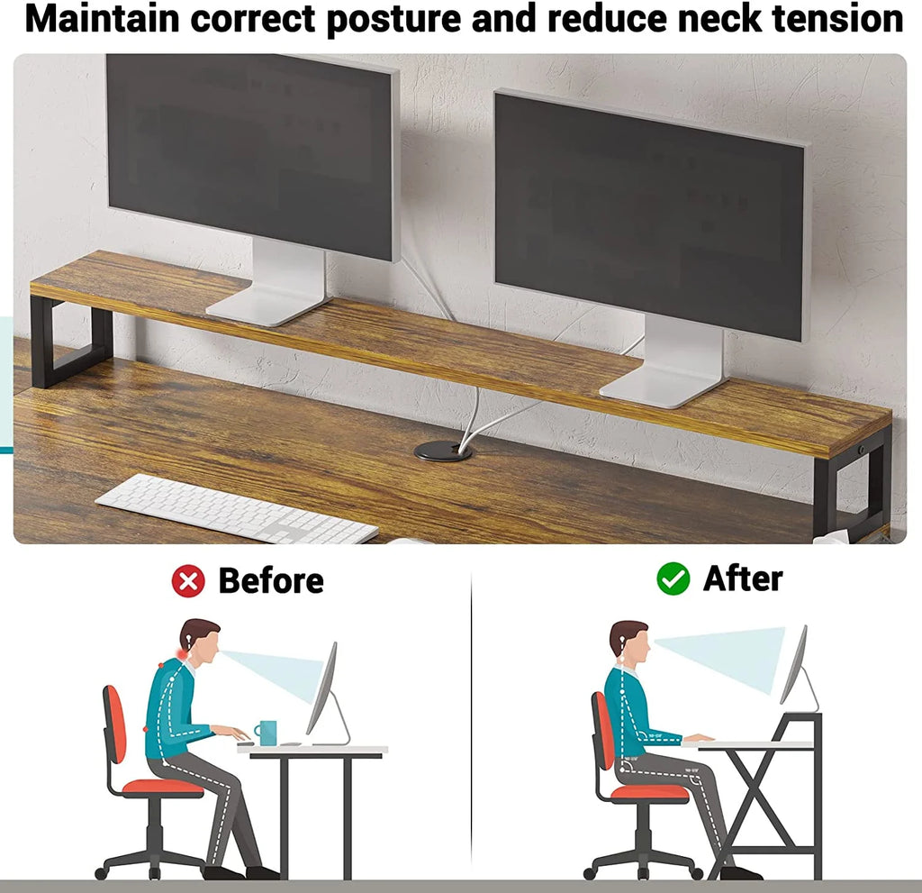 L Shaped Desk with Lift Top and Storage Shelves X7205