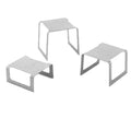 Set of Three Brushed Stainless Steel Square Buffet Risers R79268