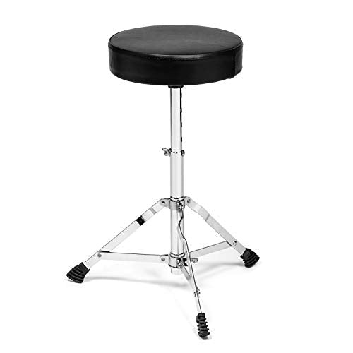 5-Piece Full Size Adult Drum Set with Remo Heads & Premium Brass Cymbals - Silver X508337