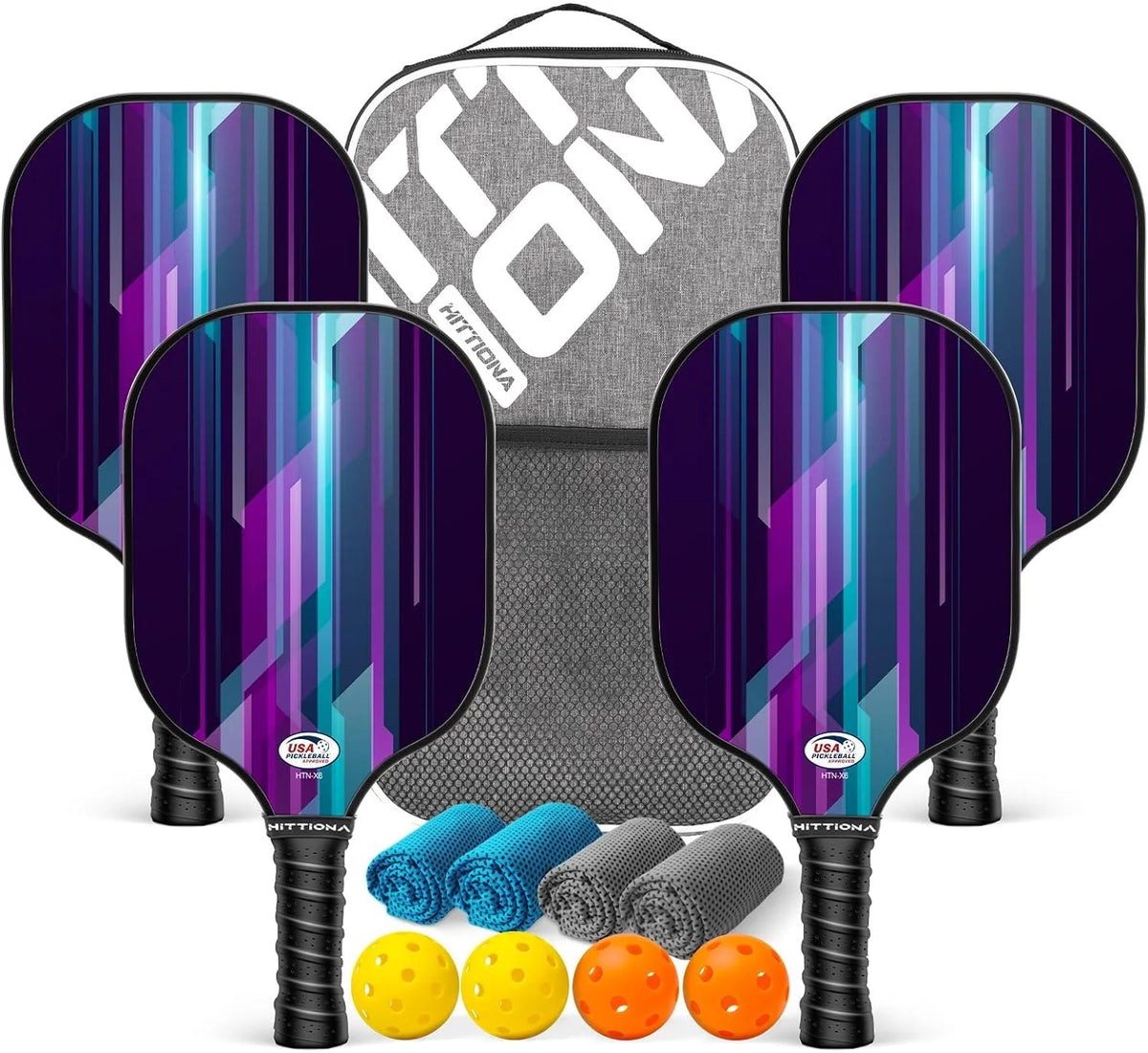 Fiberglass Pickleball Paddles Set of 4 R530601