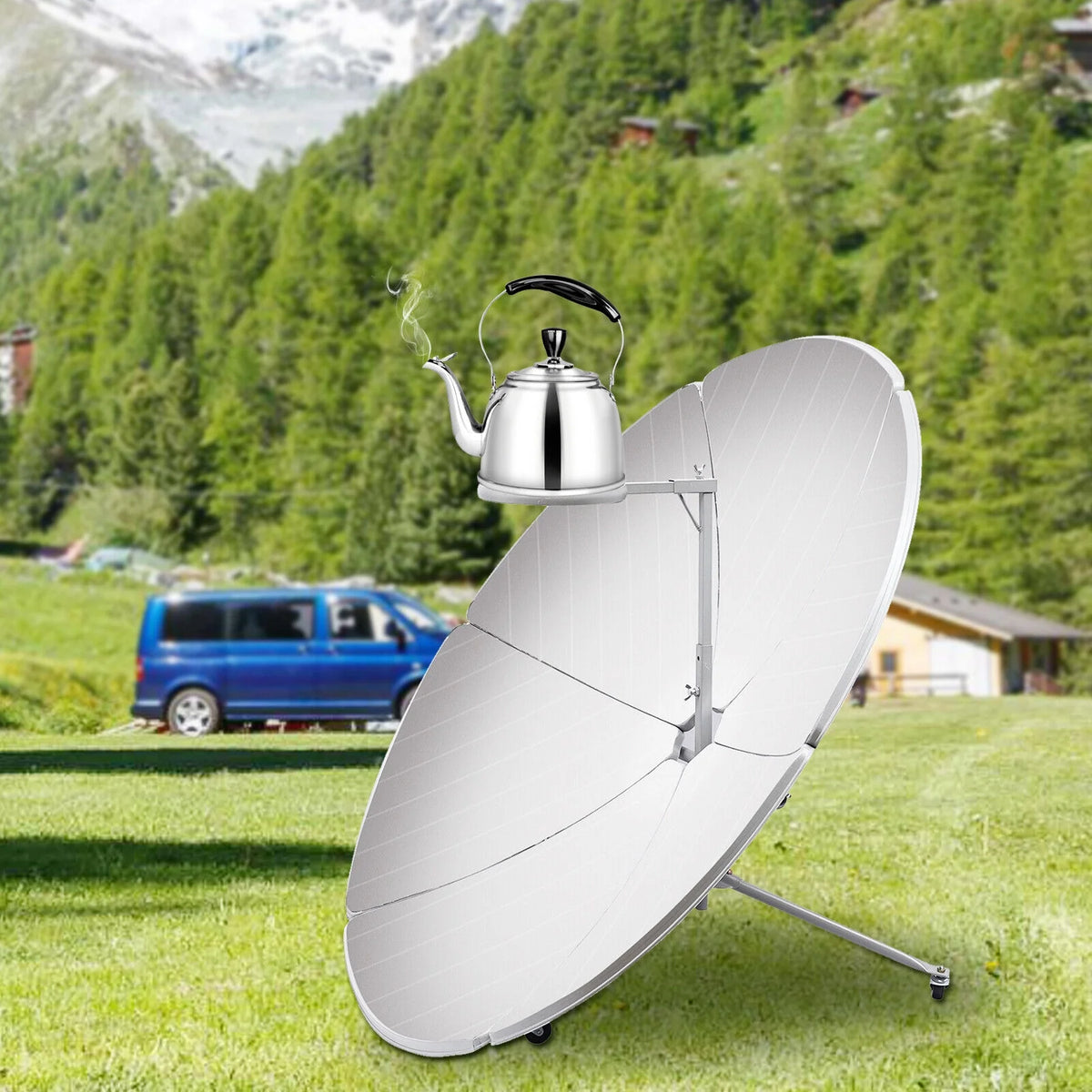 Portable Solar Cooker 150cm Dia 800-1000°C Y6979