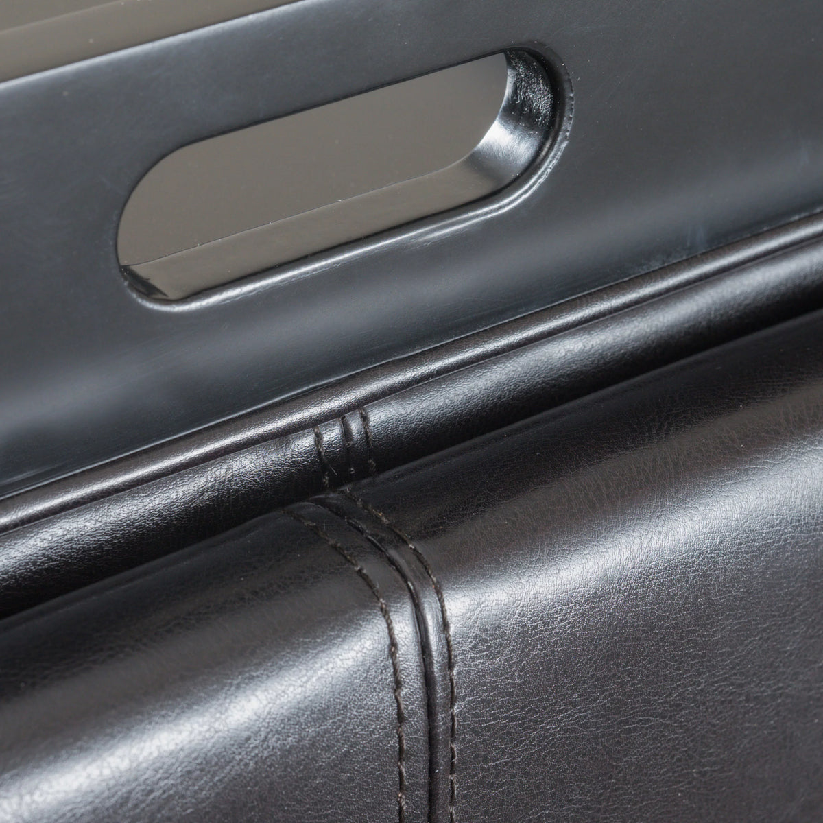 Bonded Leather Storage Ottoman S975
