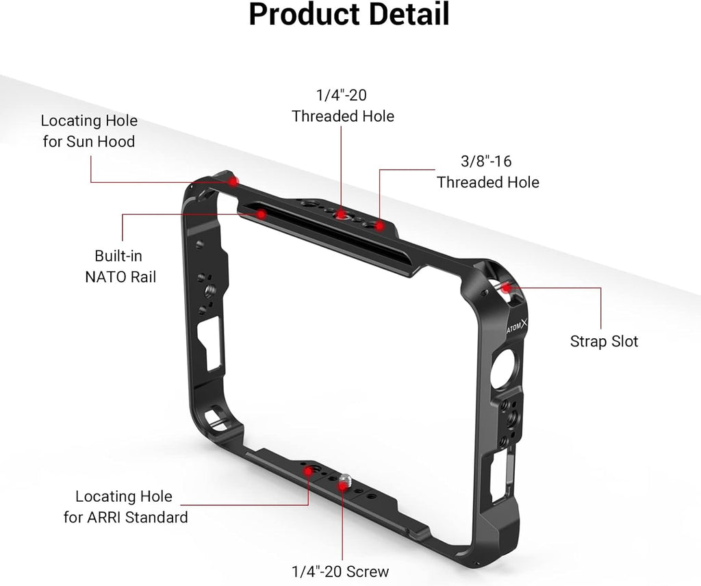Monitor Cage with Cable Clamp, NATO Rail and Sun Hood F526288