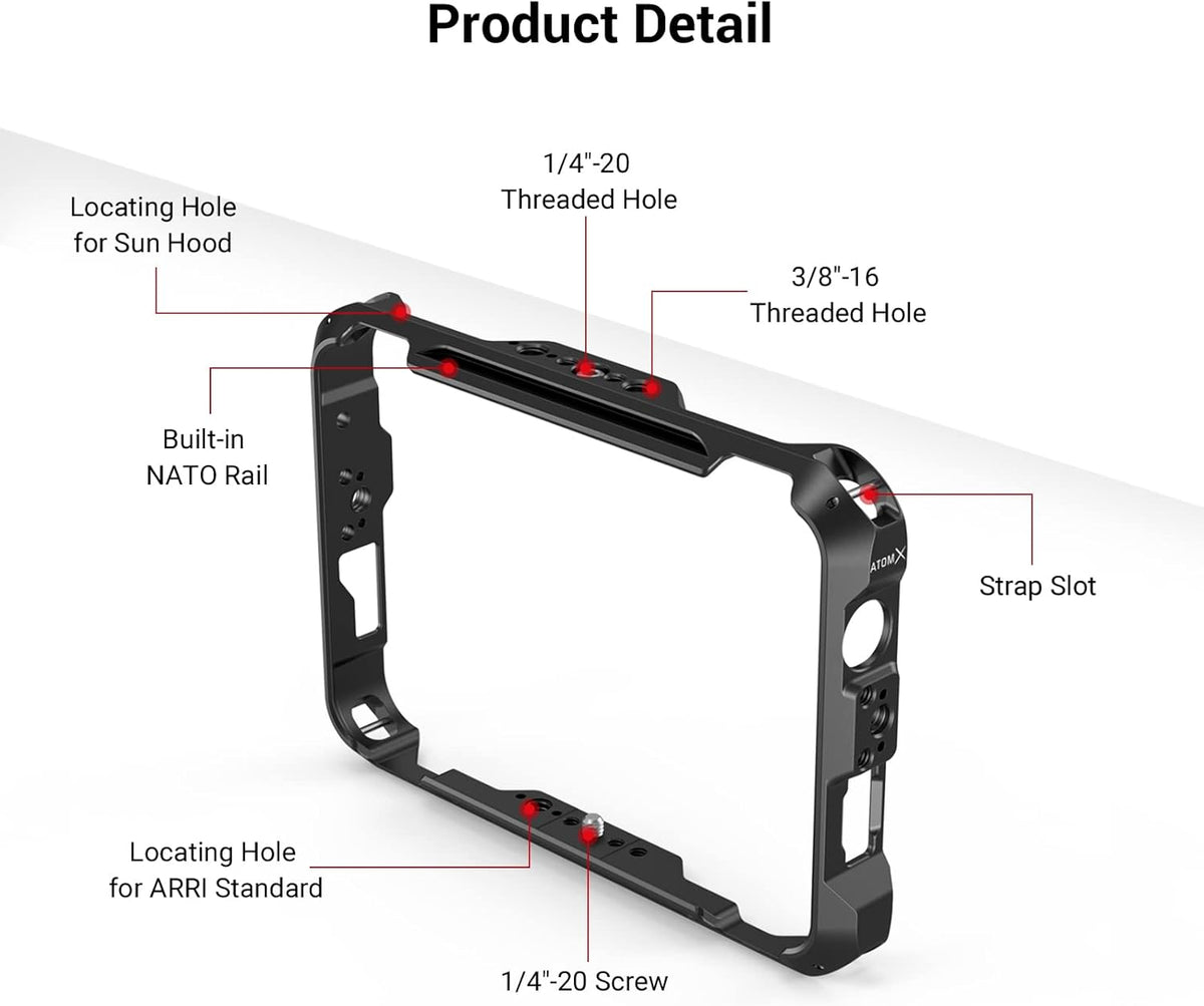 Monitor Cage with Cable Clamp, NATO Rail and Sun Hood F526288