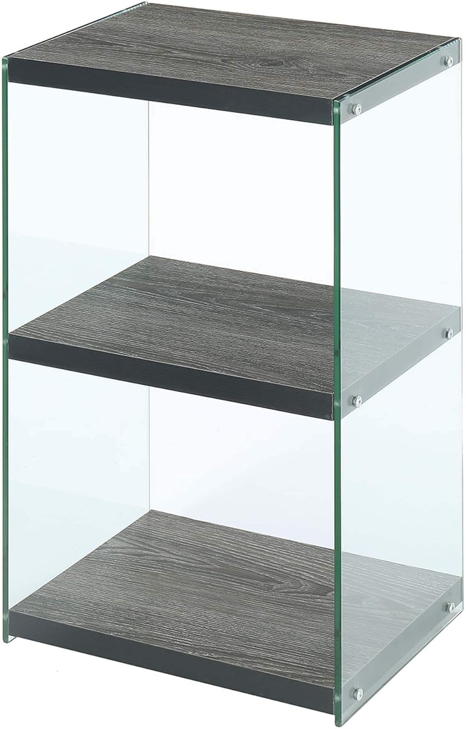 3 Tier Tower Bookcase White Faux Marble V2527