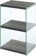 3 Tier Tower Bookcase White Faux Marble V2527