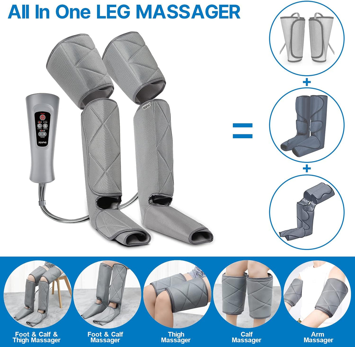 Adjustable Leg Massager with 6 Modes 4 Intensities R11791