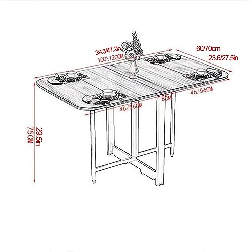 Drop Leaf Folding Wooden Dining Table L418237