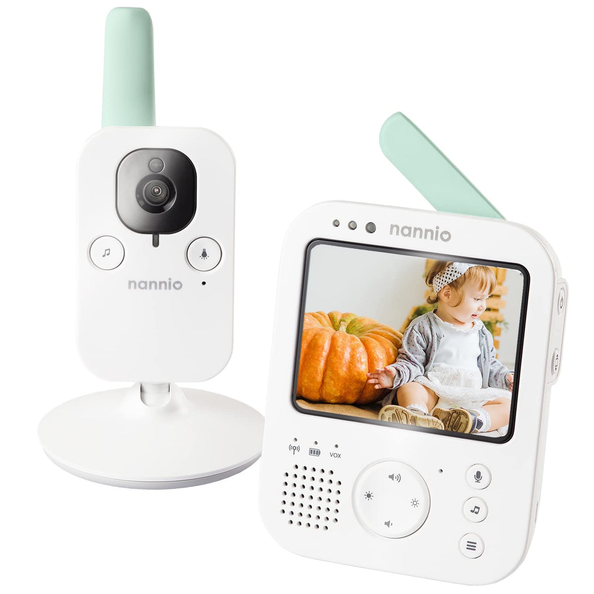 Video Baby Monitor with Camera and Audio, Two-Way Talk, Auto Night Vision, 985ft Range M3191