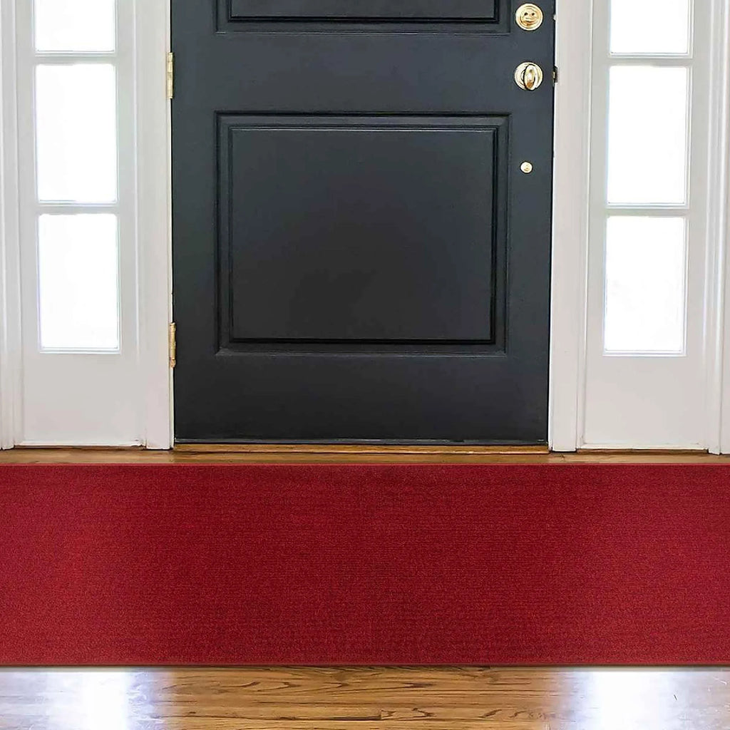 Red Non-Slip Rubberback Runner Rug, 1'10" x 12' L890
