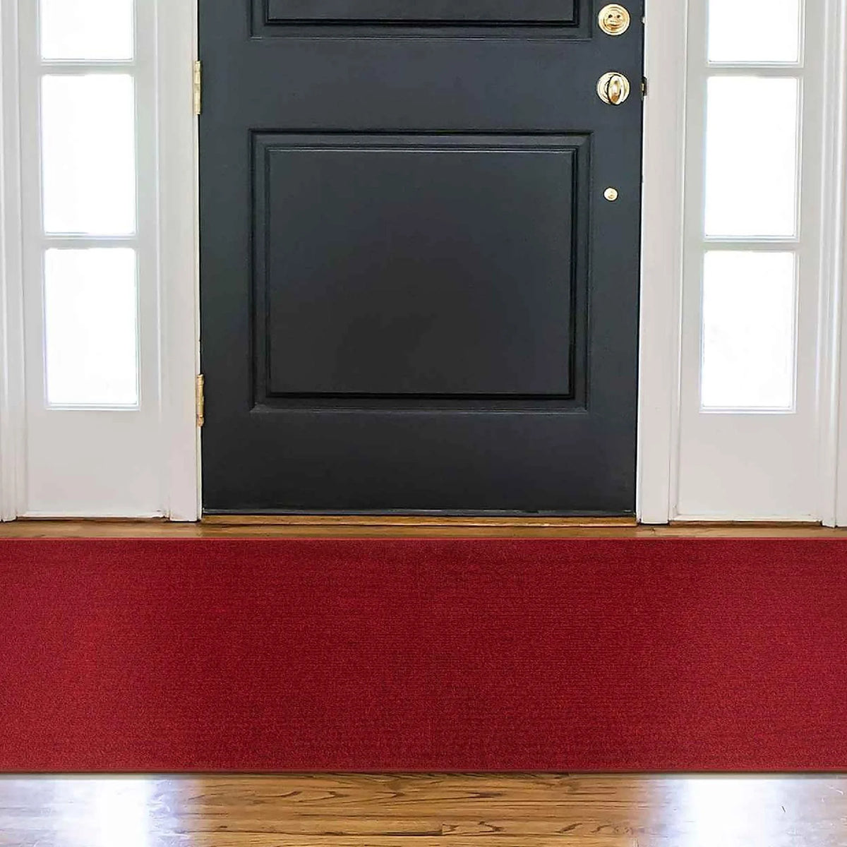 Red Non-Slip Rubberback Runner Rug, 1'10" x 12' L890