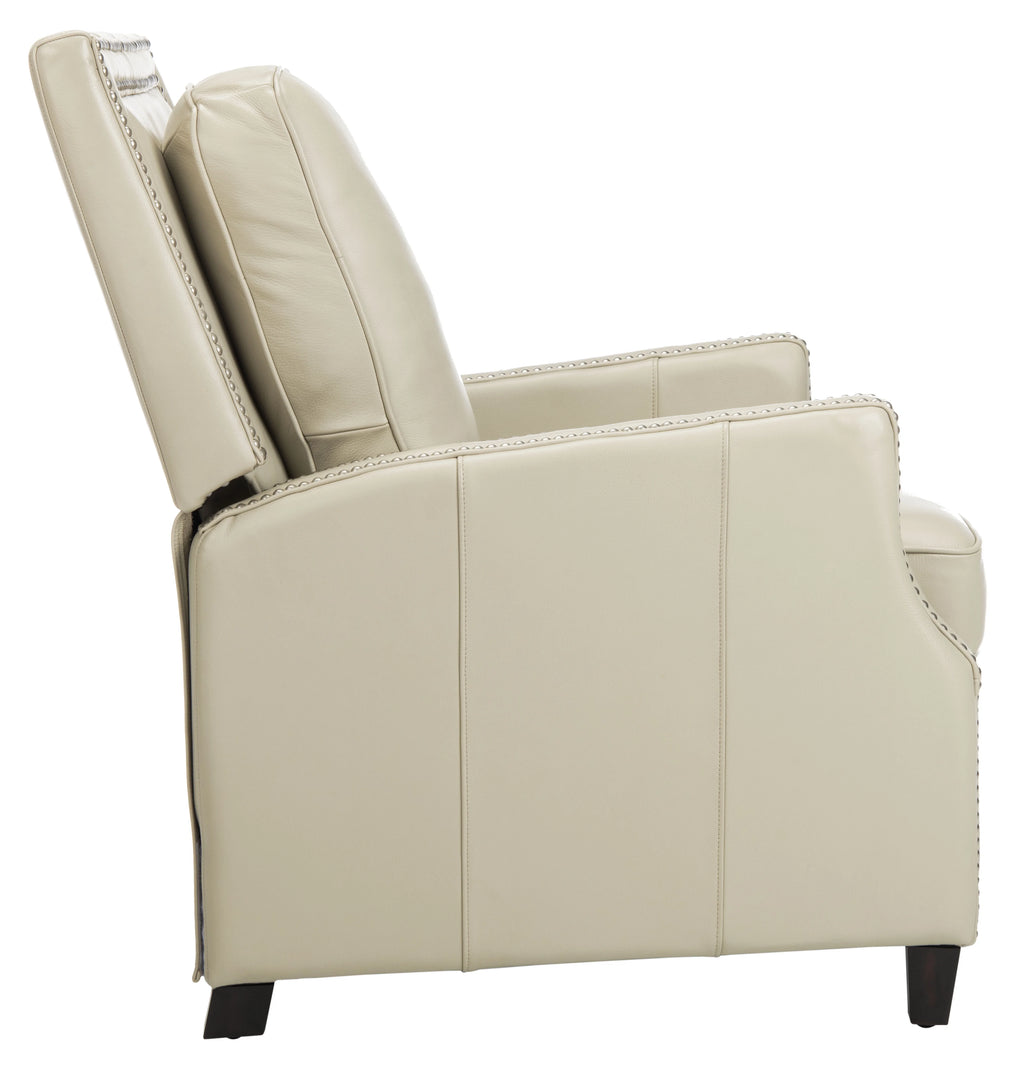 Cream Leather Recliner J2201
