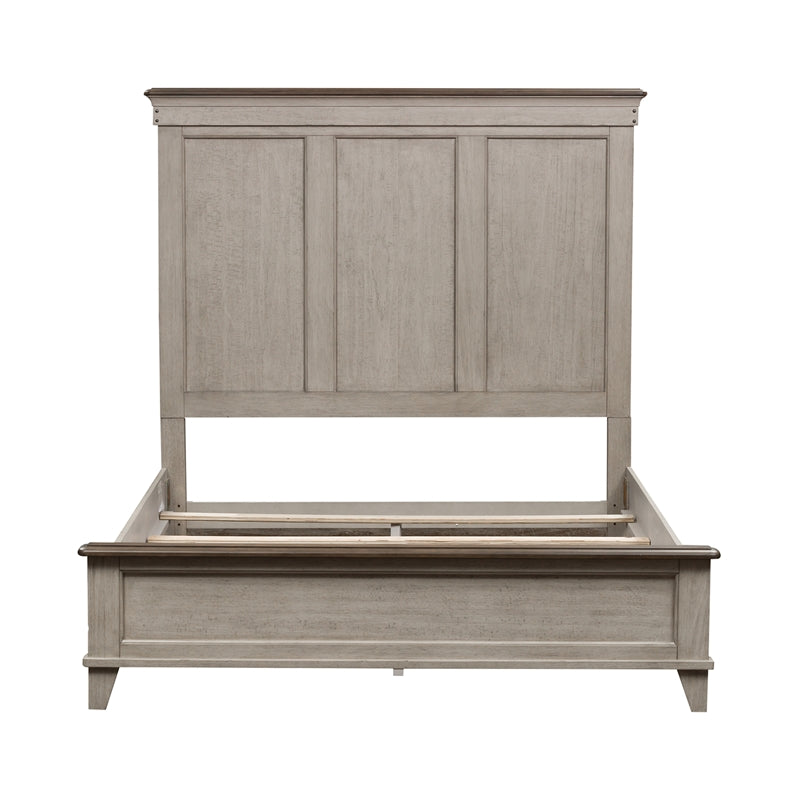 Queen Panel Bed in Weathered Linen K94130