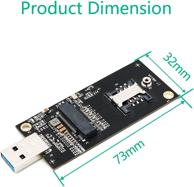 USB to NGFF M.2 Key B Adapter Enclosure with Sim Card Slot L16007