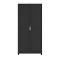 Black Wood Freestanding Garage Cabinet D550234