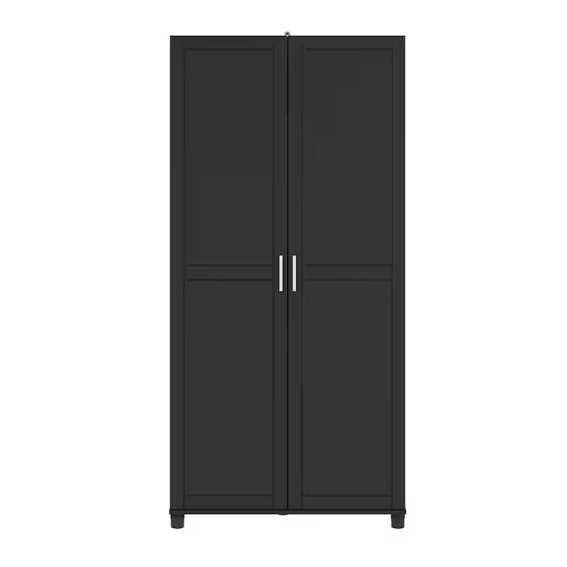 Black Wood Freestanding Garage Cabinet D550234