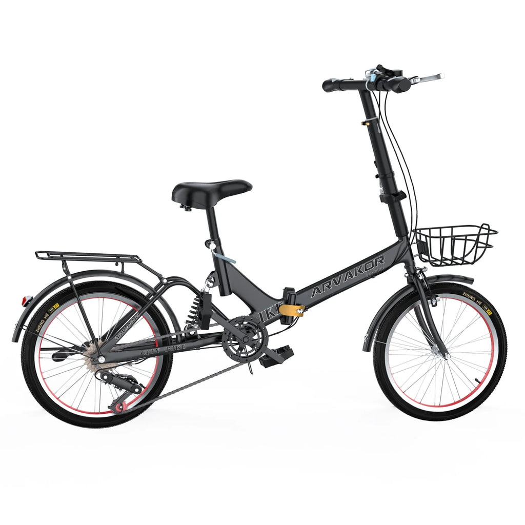 7 Speed Folding Bike with Carbon Steel Frame Z821348