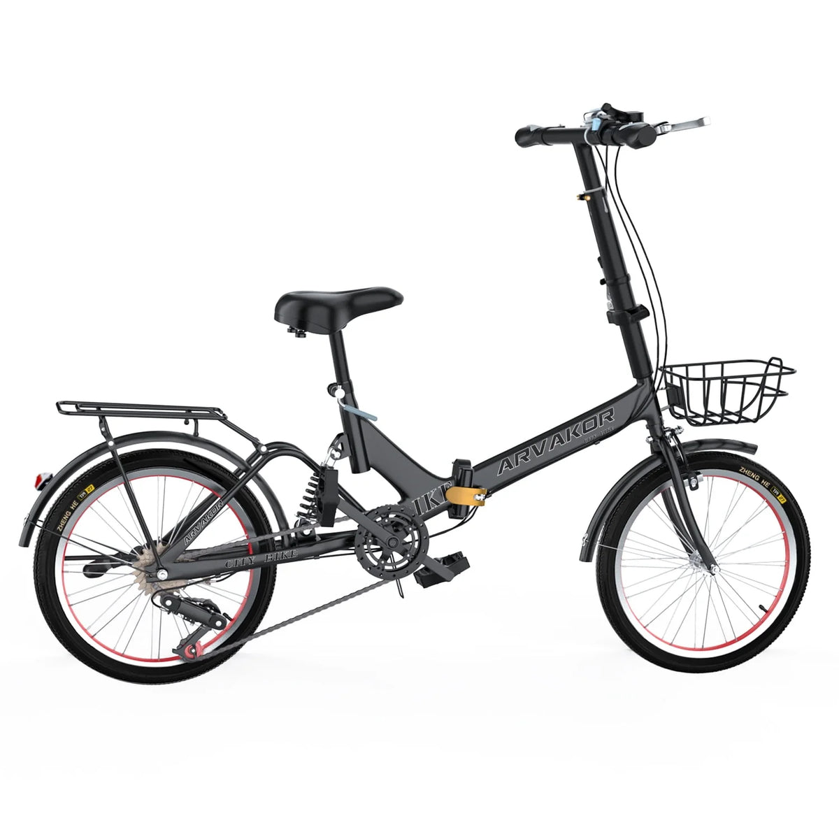 7 Speed Folding Bike with Carbon Steel Frame Z821348