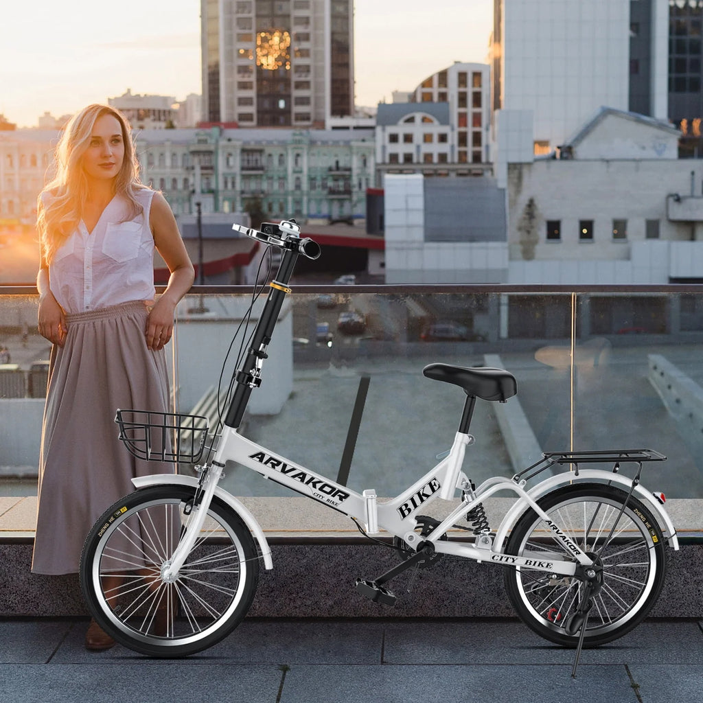 7 Speed Folding Bike with Carbon Steel Frame Z821348