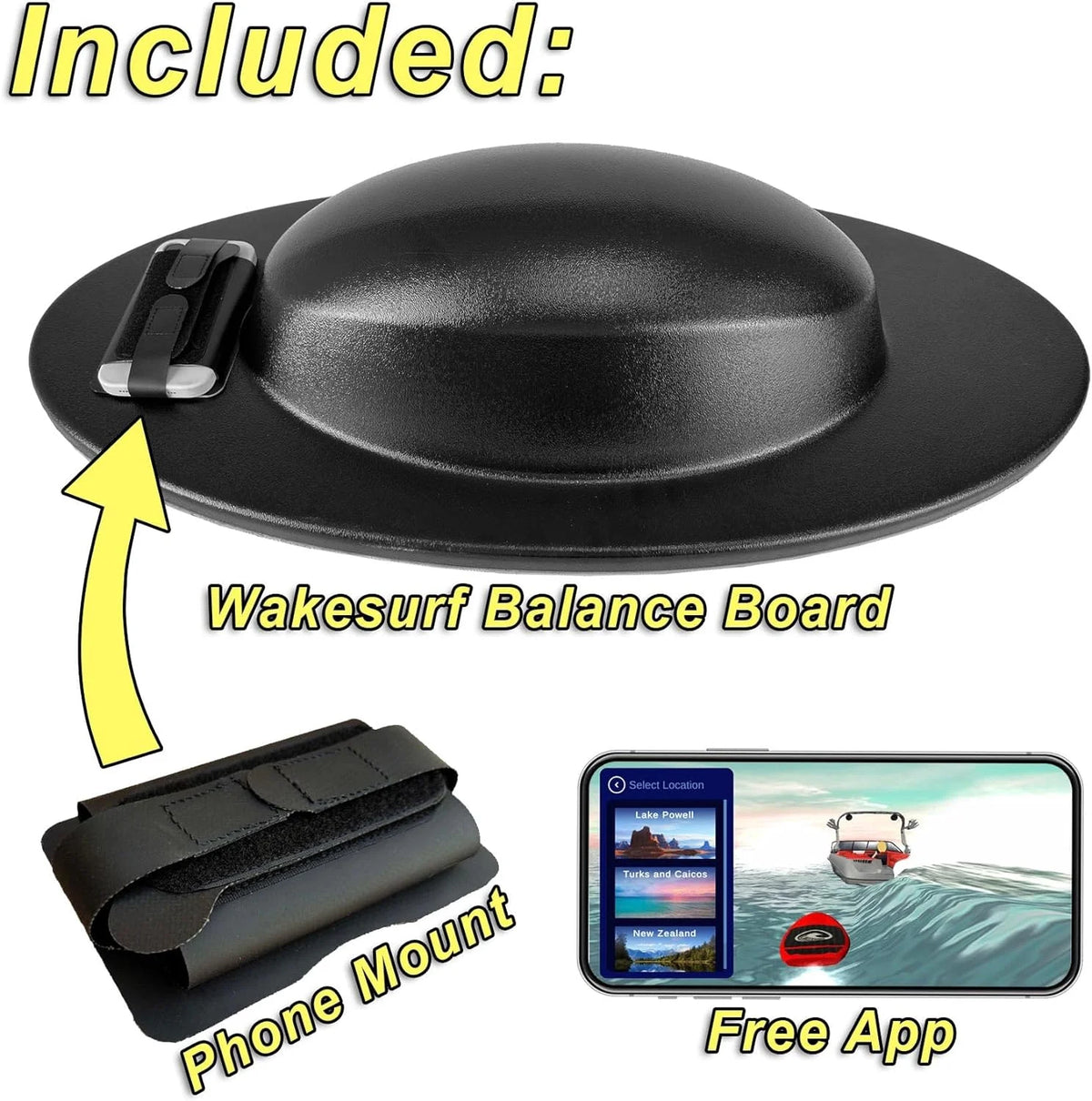 Wakesurf Balance Board with Phone Mount Z810