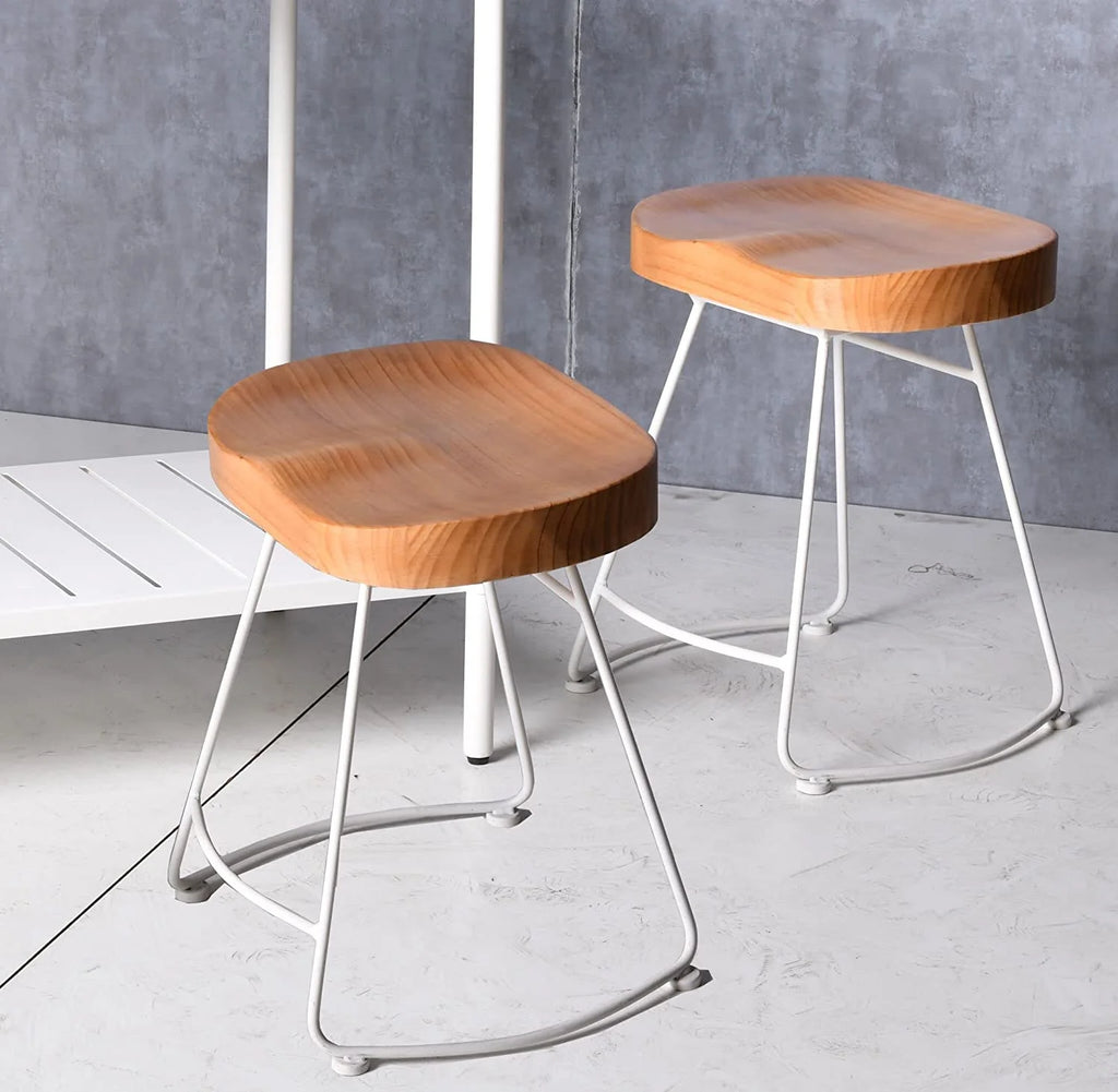 Light Brown Dining Chair with Footrest R918095