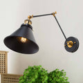Black Plug-In or Hardwired Wall Sconce N5878