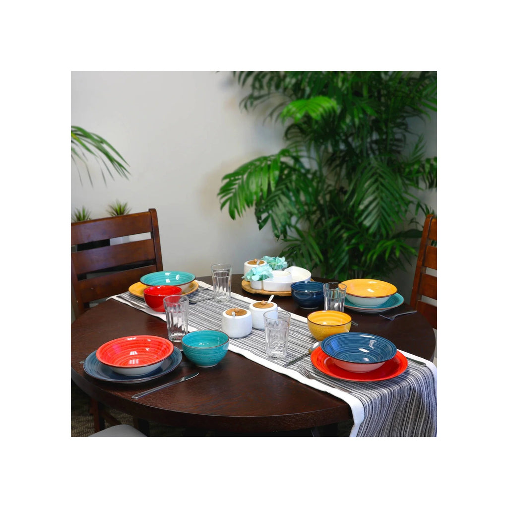28pc Stoneware Speckle Dinnerware Set Z246491