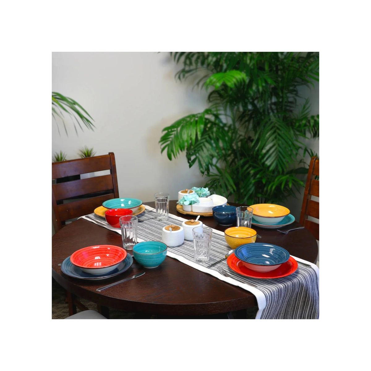 28pc Stoneware Speckle Dinnerware Set Z246491