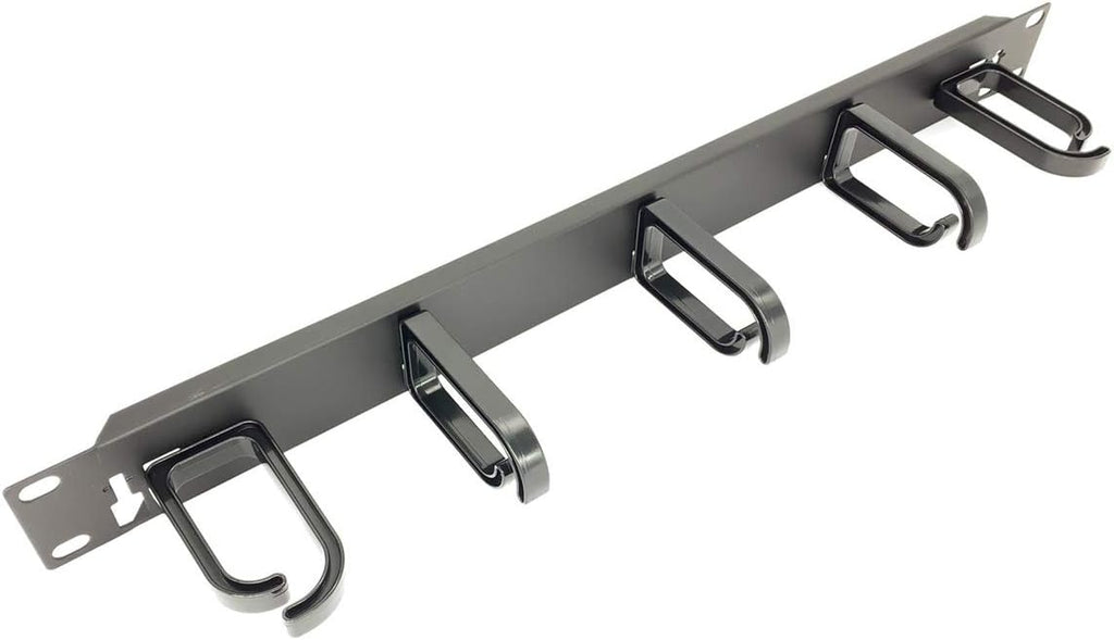5 Pack 1U Cable Management Panel with D-Ring Hooks P397