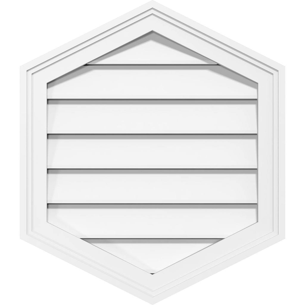 Vertical Peaked Surface Mount PVC Gable Vent O868736