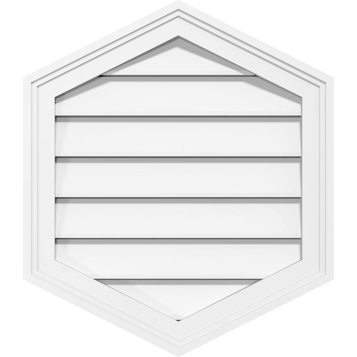 Vertical Peaked Surface Mount PVC Gable Vent O868736