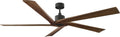 56 Outdoor Ceiling Fan with Remote, Weathered Oak Blades, Brushed Steel H3662