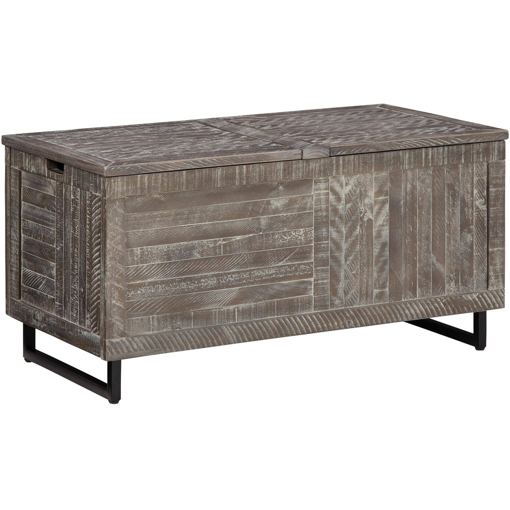 Distressed Gray Storage Trunk Y540262
