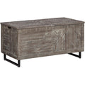 Distressed Gray Storage Trunk Y540262
