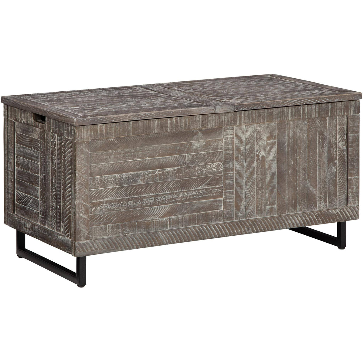 Distressed Gray Storage Trunk Y540262