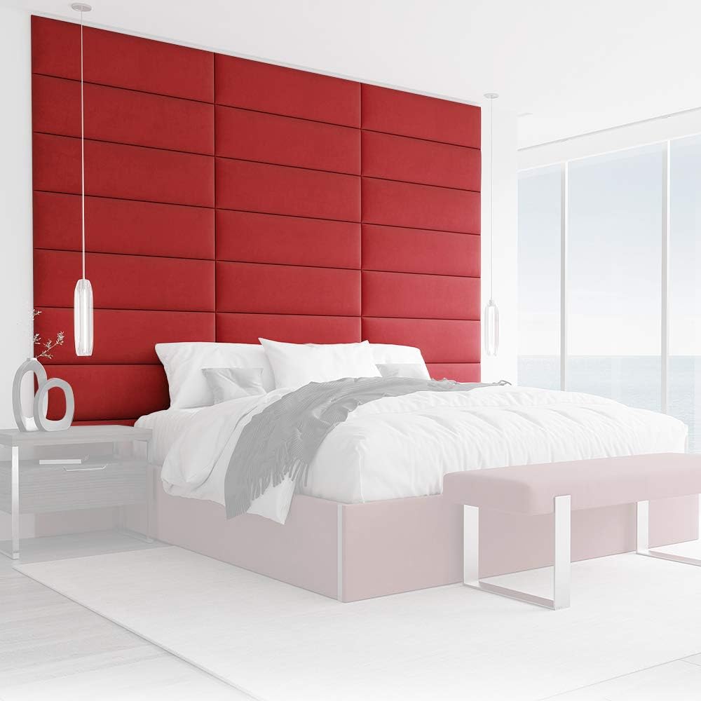 Red Melon Micro Suede Queen/Full Set Of 4 Panels Headboards L805623